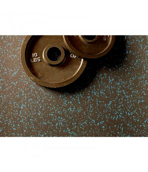 Gumijas segums laukumiem (30x1000x1000 mm) - ar zilām granulām