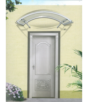 Arkveida durvju  jumtiņš ar tekni (6x900x1600 mm) brūns/pelēks