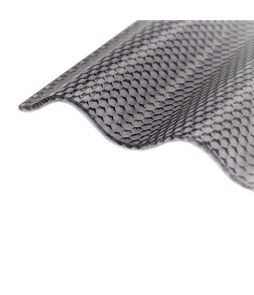 Profilētā polikarbonāta loksne DIAMOND, pelēka 2.6x1045 mm