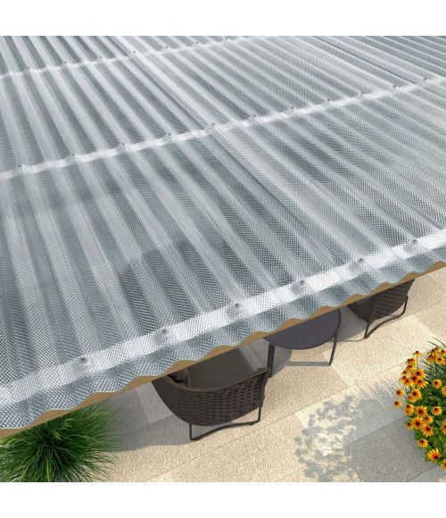 Viļņots caurspīdīgs PVC jumta segums PRISMA 2.5x1030 mm