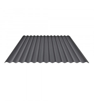 Viļņots pelēks PVC jumta segums, PRISMA 2.5x1030 mm