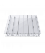 Šūnu polikarbonāts 16mm (16x980x4000 mm), balts Polygal (2.5 kg/m2)