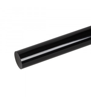 PMMA organiskā stikla stienis (20x2000 mm), melns