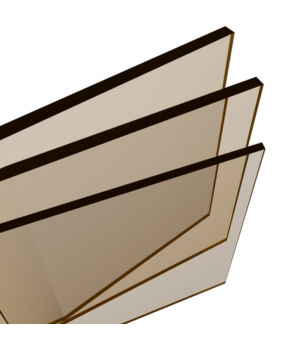 PC monolītais polikarbonāts 5x2050x3050 mm, bronza