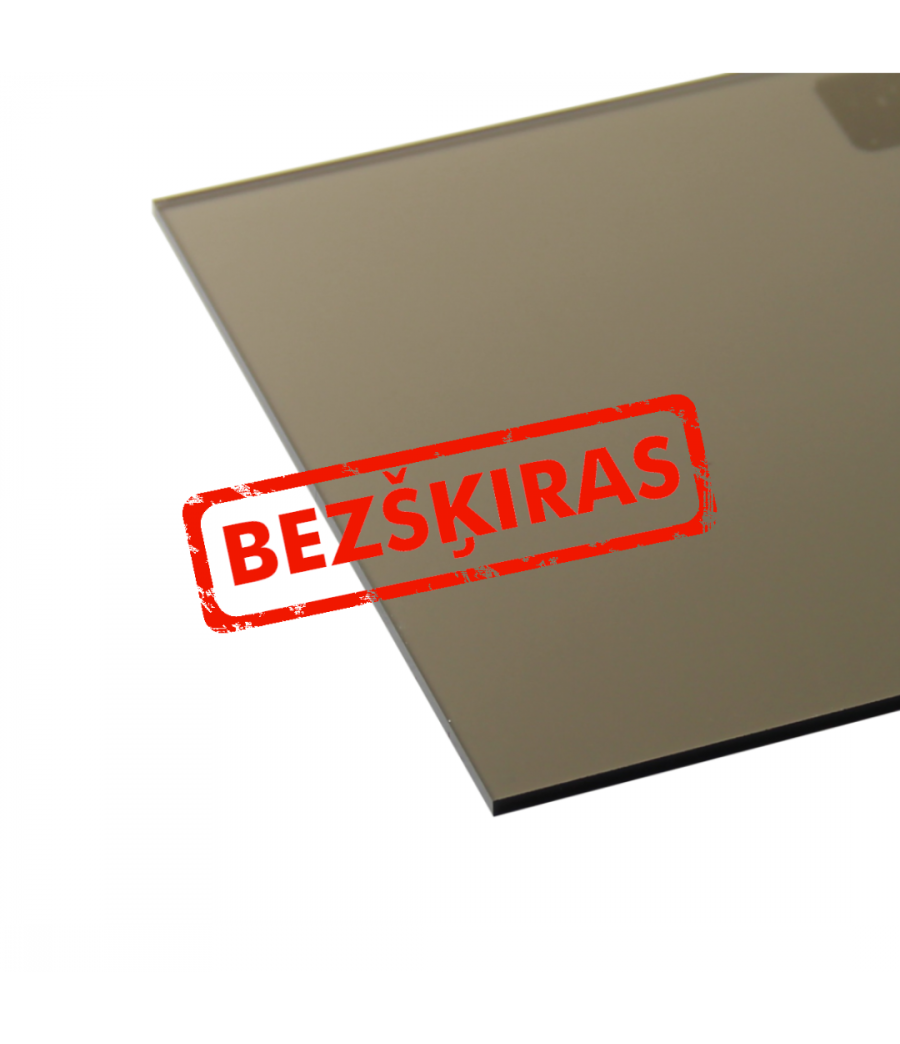 PC monolītais polikarbonāts 6x500x1000 mm bronza (bezšķira)