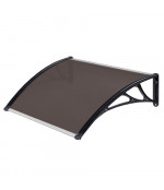 Durvju  jumtiņš 960x1500 mm  tonēts, melni turētāji