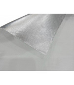 Ar alumīnija foliju pārklāts stikla šķiedras audums (0.43x1500 mm)