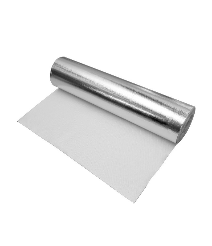 Ar alumīnija foliju pārklāts stikla šķiedras audums (0.43x1500 mm)