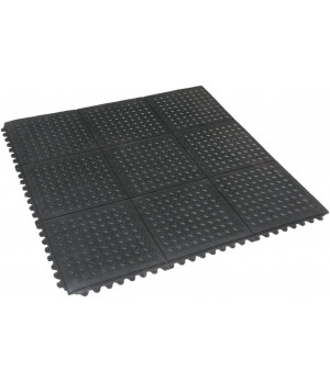 Gumijas paklājiņš, savienojams (16x914x914 mm) Rievots