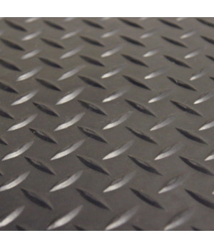 Gumijas paklājiņš, savienojams (16x914x914 mm) Rievots