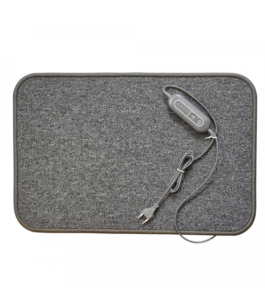 Elektriskais paklājiņš kāju sildīšanai (600x900 mm)ar temp.regulatoru - pelēks