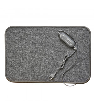 Elektriskais paklājiņš kāju sildīšanai (500x700 mm)ar temp. regulatoru - pelēks