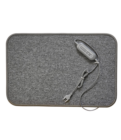 Elektriskais paklājiņš kāju sildīšanai (400x600 mm) ar temp. regulatoru - pelēks
