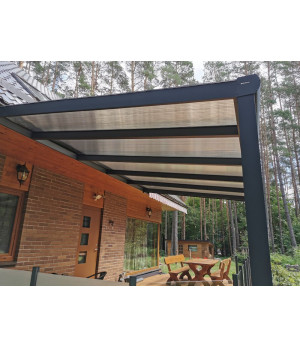 Droša un pastiprināta nojume terasei visos laikapstākļos