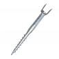Pamatu skrūvpālis U 101x885 mm M12 HDG Pamatu skrūvpālis U 101x885 mm M12 HDG