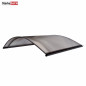 Arkveida durvju jumtiņš ar tekni 1000x1600 mm brūni turētāji, bronzas segums