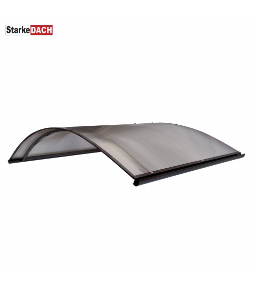 Arkveida durvju jumtiņš ar tekni 1000x1600 mm brūni turētāji, bronzas segums