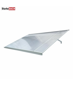 Taisns durvju jumtiņš ar tekni 1000x1600 mm  pelēks