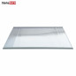 Taisns durvju jumtiņš ar tekni 1000x1600 mm  - pelēki turētāji, caurspīdīgs segums