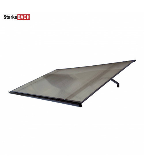 Taisns durvju jumtiņš ar tekni 1000x1600 mm  brūns