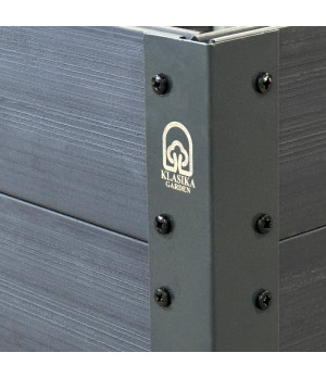 Paaugstinātā dārza dobe KLASIKA Woodlook (1500x750x300 mm), pelēka