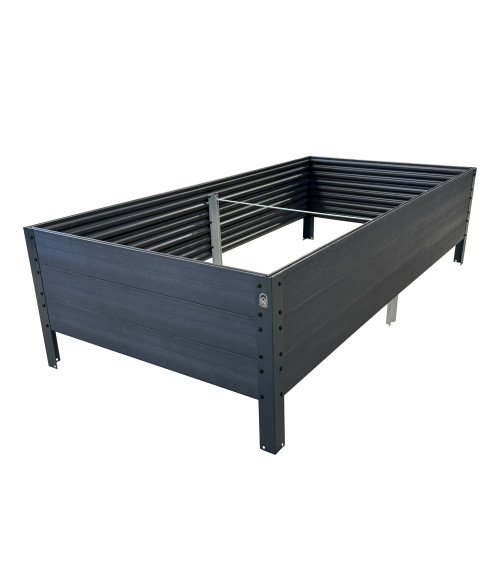 Paaugstinātā dārza dobe KLASIKA Woodlook (1500x750x300 mm), pelēka