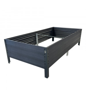 Paaugstinātā dārza dobe KLASIKA Woodlook (1500x750x300 mm), pelēka